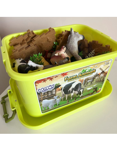 WOOPIE Set of Farm Figures + Chest 57 pcs.