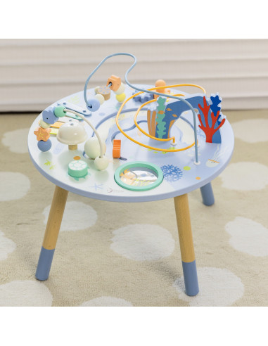 CLASSIC WORLD Wooden Activity Table "Sea Life" Musical and Educational