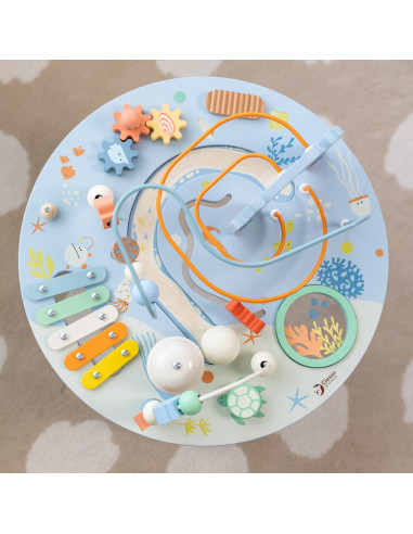 CLASSIC WORLD Wooden Activity Table "Sea Life" Musical and Educational