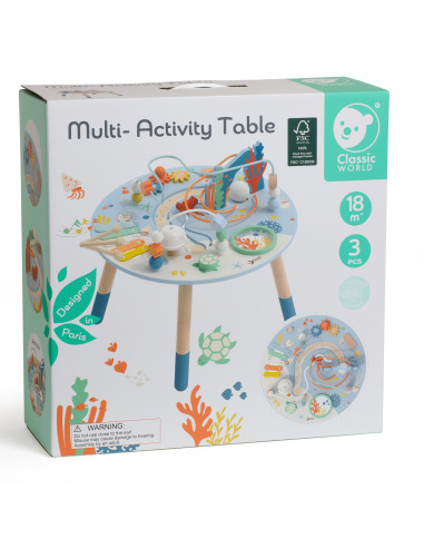 CLASSIC WORLD Wooden Activity Table "Sea Life" Musical and Educational