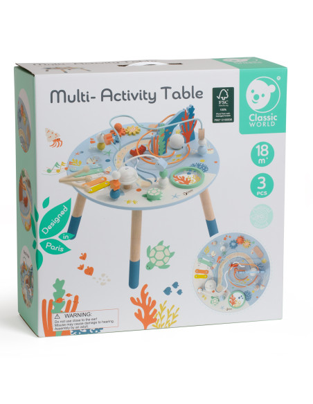 CLASSIC WORLD Wooden Activity Table "Sea Life" Musical and Educational