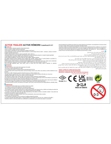 Прицеп WOOPI ACTIVE, зеленый, 35 кг