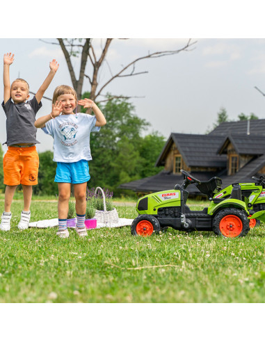 FALK Pedal Tractor with Loader and Claas Trailer 2-5 years