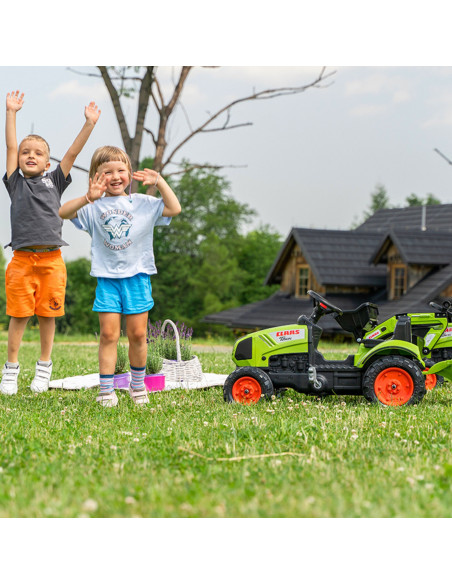 Педальный трактор FALK с погрузчиком и прицепом Claas, 2-5 лет