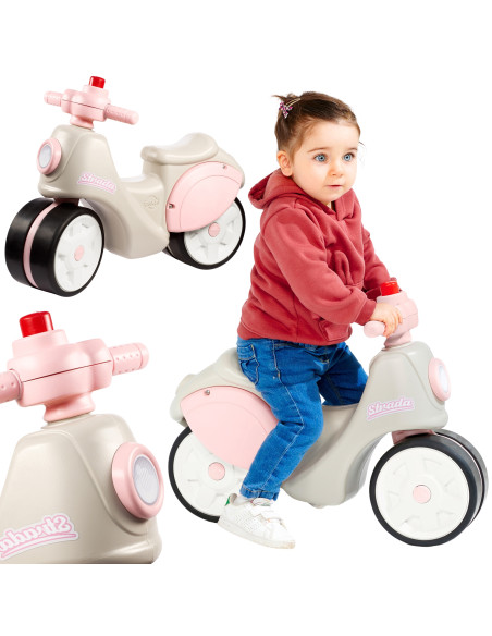 FALK Scooter Strada Retro Ride-on for Girls, Silent Tires from 1 Year