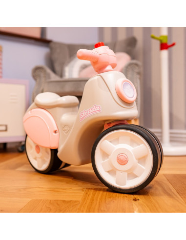 FALK paspirtukas „Strada Retro Ride-on“ mergaitėms, tylios padangos nuo 1 metų