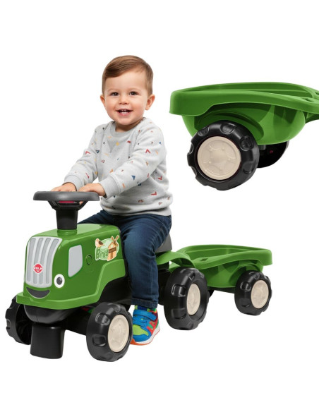 FALK Ride-on Tractor with Trailer Birdy Farm Green 1-3 years