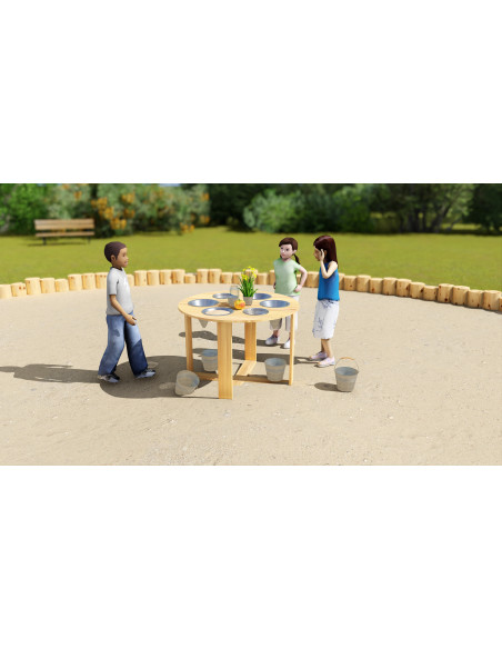 CLASSIC WORLD EDU Educational Garden Table 6 Functions Playing with Sand, Liquid, and Stones