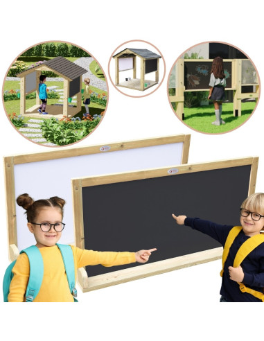 Деревянная двусторонняя доска для рисования мелом CLASSIC WORLD EDU - магнитная образовательная доска