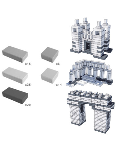 CLASSIC WORLD EDU Mega Construction Blocks EVA Bricks Soft for Building 90 pcs.