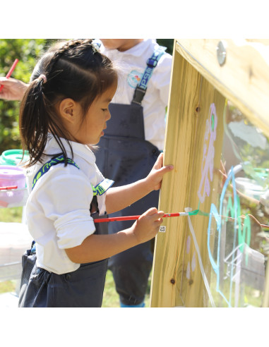CLASSIC WORLD EDU Set Double-Sided Painting Board Easel with Water Pump