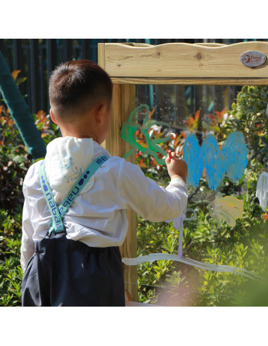 CLASSIC WORLD EDU Set Double-Sided Painting Board Easel with Water Pump