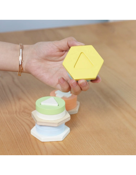 CLASSIC WORLD Montessori Shape and Color Sorter Puzzle Tower