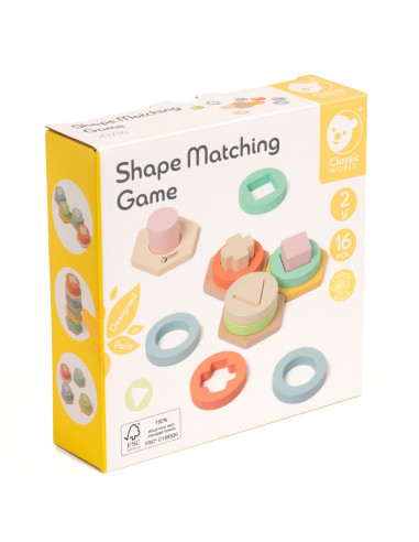 CLASSIC WORLD Montessori Shape and Color Sorter Puzzle Tower