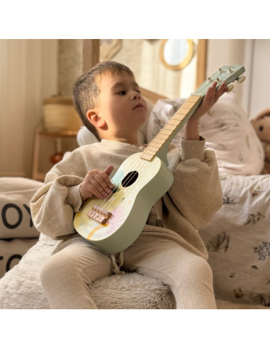 CLASSIC WORLD Wooden Ukulele Guitar for Kids Blue