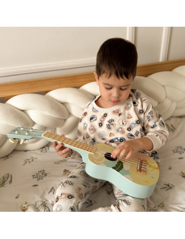 CLASSIC WORLD Wooden Ukulele Guitar for Kids Blue