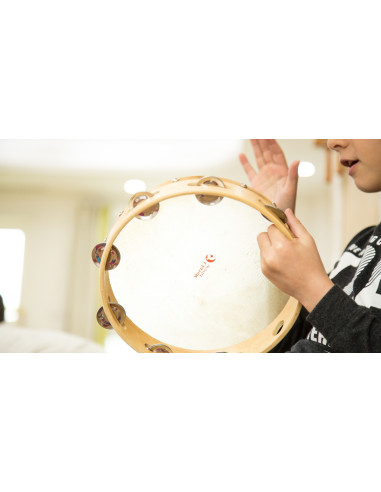 CLASSIC WORLD EDU Musical Instrument Tambourine 25 cm