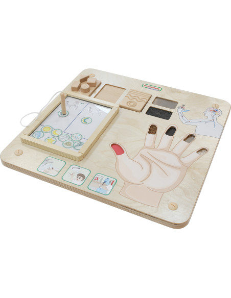 MASTERKIDZ Train Board Set 5 in 1 Sensory Board Motor Learning Senses and Emotions