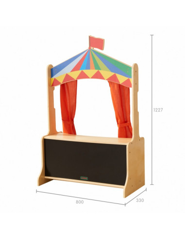 MASTERKIDZ Wooden Puppet Theatre Shop Stall