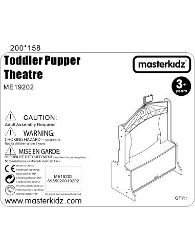 MASTERKIDZ Wooden Puppet Theatre Shop Stall