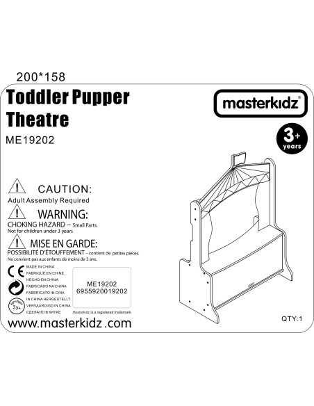 MASTERKIDZ Wooden Puppet Theatre Shop Stall