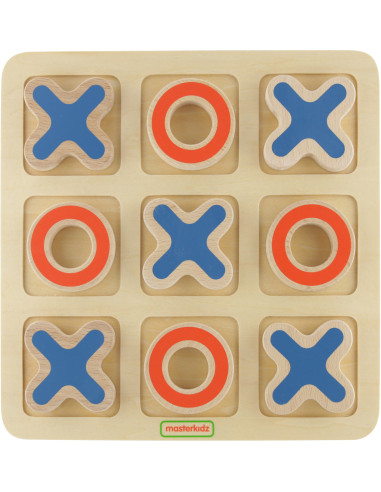 MASTERKIDZ Medinis žaidimas vaikams „Tic-Tac-Toe“ – loginė dėlionė