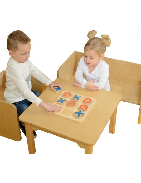 MASTERKIDZ Medinis žaidimas vaikams „Tic-Tac-Toe“ – loginė dėlionė