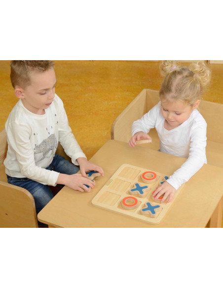 MASTERKIDZ Medinis žaidimas vaikams „Tic-Tac-Toe“ – loginė dėlionė