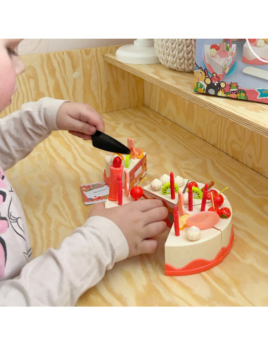 WOOPIE Birthday Cake for Cutting Candles Fruits 40 pcs.