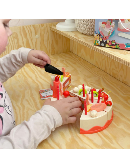 WOOPIE Birthday Cake for Cutting Candles Fruits 40 pcs.