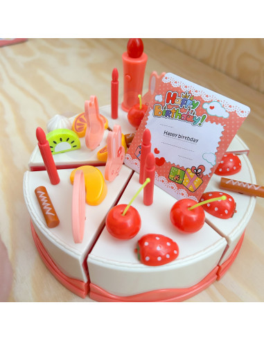 WOOPIE Birthday Cake for Cutting Candles Fruits 40 pcs.
