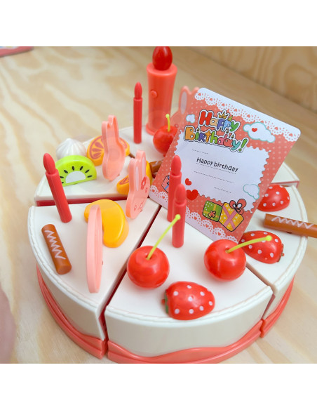 WOOPIE Birthday Cake for Cutting Candles Fruits 40 pcs.
