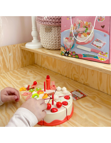 WOOPIE Birthday Cake for Cutting Candles Fruits 40 pcs.