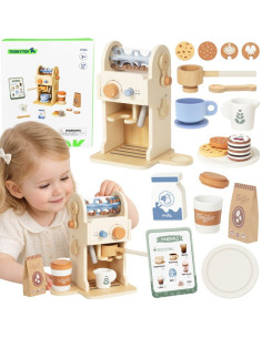 TOOKY TOY Wooden Coffee Set - Barista Express