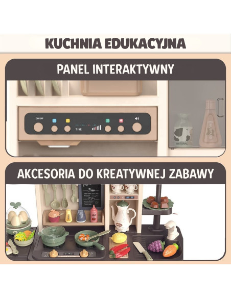 Интерактивная кухня WOOPI с паровым краном и эффектами циркуляции воды, 88 деталей.