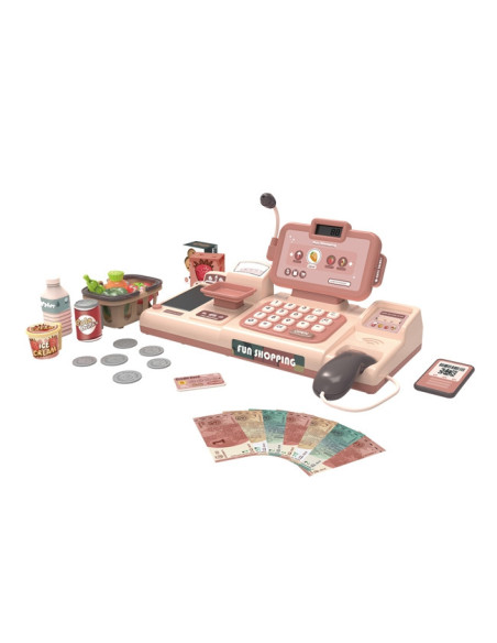 WOOPIE Cash Register For Kids Scanner Scale Microphone + 25 Accs.