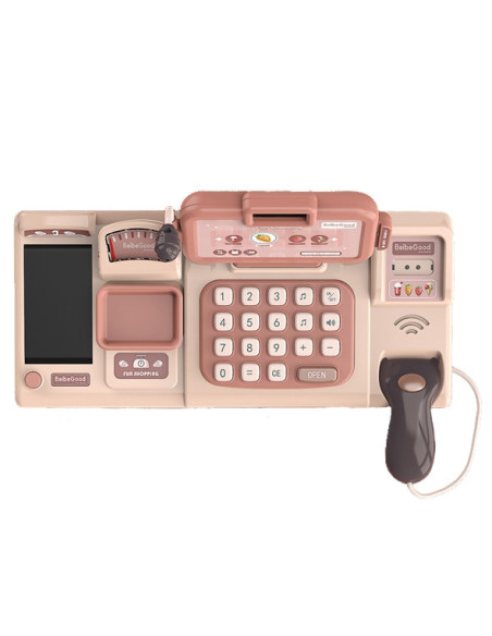 WOOPIE Cash Register For Kids Scanner Scale Microphone + 25 Accs.