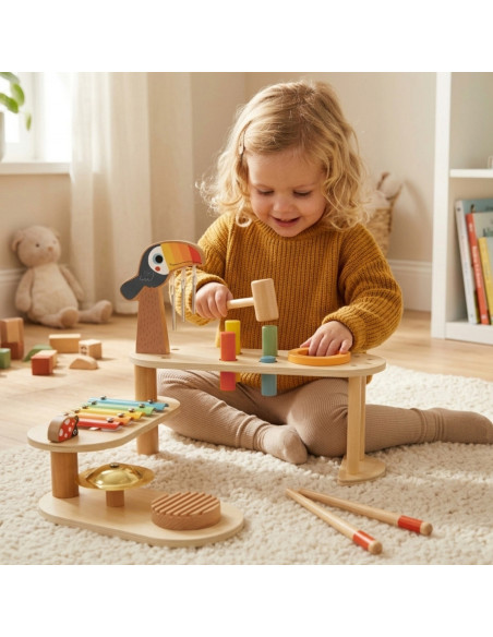 TOOKY TOY edukacinis muzikinis stalas – Tukanas