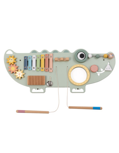 TOOKY TOY medinė manipuliacinė lenta krokodilas 3 vnt.