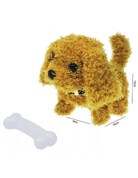 WOOPIE Interactive Plush Dog with Bone Poodle Husky