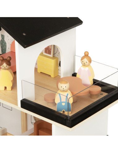 TOOKY TOY medinis lėlių namelis, 25 detalės
