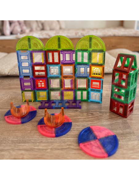 WOOPIE magnetiniai konstruktoriai 3D edukacinis rinkinys pilis 100 vnt.