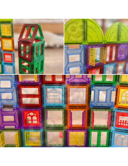 WOOPIE magnetiniai konstruktoriai 3D edukacinis rinkinys pilis 100 vnt.