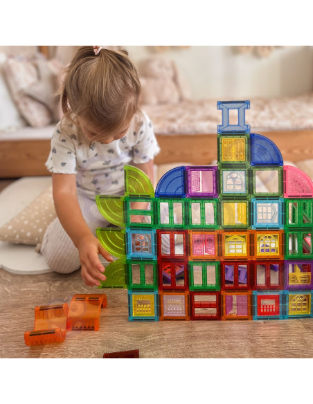 WOOPIE Magnetic Construction Blocks 3D Educational Set Castle 100pcs.
