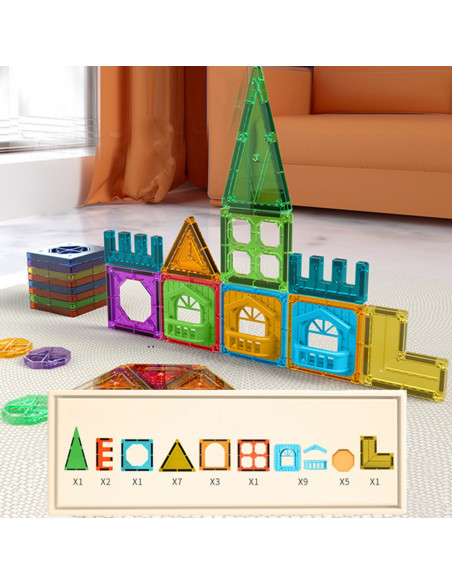 WOOPIE Magnetic Construction Blocks 3D Educational Set Castle 30 pcs.