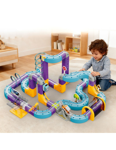 WOOPIE Magnetic Train Track Construction Set with Attraction Effect 126 pcs.