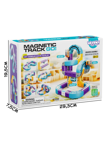 WOOPIE Magnetic Train Track Construction Set with Attraction Effect 54 pcs.