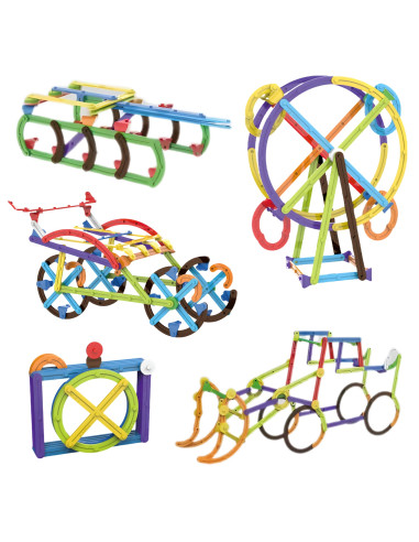 Конструктор WOOPI Mathematical Construction Blocks 3D, обучающий, 155 деталей.