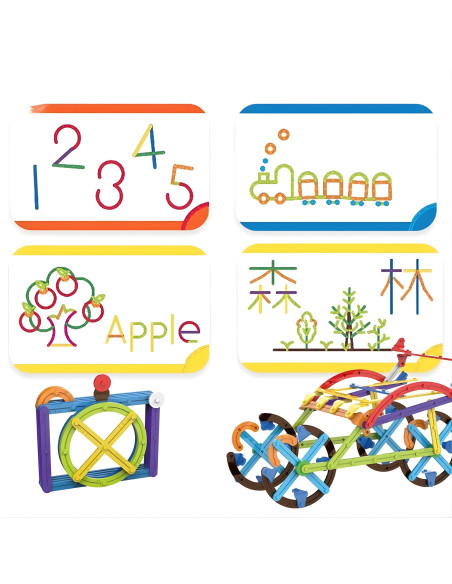 Конструктор WOOPI Mathematical Construction Blocks 3D, обучающий, 155 деталей.