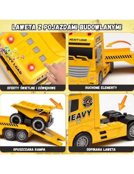 WOOPIE Construction Vehicle Tow Truck